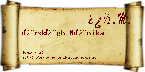 Ördögh Mónika névjegykártya