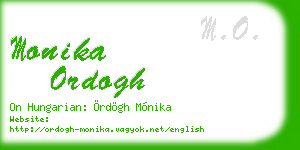 monika ordogh business card